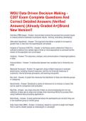 WGU Data Driven Decision Making - C207 Exam Complete Questions And Correct Detailed Answers &lpar;Verified Answers&rpar; &vert;Already Graded A&plus;&vert;&vert;Brand New Version&excl;&excl;