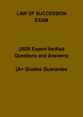 Law of Succession Exam Questions & Answers &vert; Complete Study Guide PDF