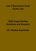 Law of Succession Exam Questions & Answers &lpar;Scots Law&rpar; &vert; Study Guide PDF