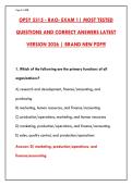 OPSY 5315 Exam 2026 &ndash; 250&plus; Q&As with Rationales &vert; Operations Management &vert; Pass Guaranteed