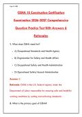 OSHA 10 Construction Exam 2026 &ndash; 200&plus; Practice Q&As with Rationales &vert; Pass Your Certification