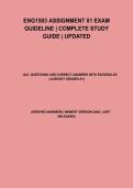ENG1503 Assignment 01 Exam Guideline Complete Study Guide &vert; All Questions And Correct Answers With Rationales &vert; Already Graded A&plus; &vert; Verified Answers &vert; Newest Version 2026 &vert; Just Released