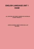 English Language Unit 1 Exam &vert; All Questions And Correct Answers With Rationales &vert; Already Graded A&plus; &vert; Verified Answers &vert; Newest Version 2026 &vert; Just Released