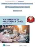 TEST BANK For Human Resources Management in Canada Chapters 1 - 17 15th Canadian Edition by Gary Dessler