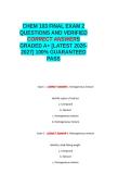 CHEM 103 FINAL EXAM 2 QUESTIONS AND VERIFIED CORRECT ANSWERS GRADED A&plus; -LATEST 2026-2027- 100- GUARANTEED PASS&period;docx