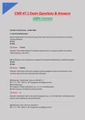 CWB 47&period;1 Exam Questions & Answers 100&percnt; Correct