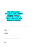 CHM 103 Final Exam PRACTICE QUESTIONS AND VERIFIED CORRECT ANSWERS GRADED A&plus; -LATEST 2026-2027- 100- GUARANTEED PASS&period;docx