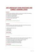 VATI GREENLIGHT EXAM QUESTIONS AND CORRECT ANSWERS LATEST&period;