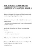 ECN 211 ASU ACTUAL EXAM SCRIPT 2026  QUESTIONS AND SOLUTIONS GRADED A&plus;