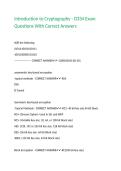 Introduction to Cryptography - D334 Exam Questions With Correct Answers