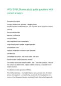 WGU D334&comma; Shawns study guide questions with correct answers