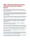 D005 - WGU Exam 2025 Newest Exam Questions And Correct Answers &vert; Passed