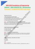 WGU E010 Foundations of Programming &lpar;Python&rpar; &ndash; 2026 UPDATED OA &vert; 100 Questions & Answers &vert; GUARANTEED PASS Study Guide&period;