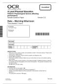 OCR A Level PE H555&sol;01 Physiological Factors Sample Paper & Mark Scheme &vert; Physical Education