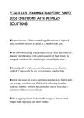 ECN 211 ASU EXAMINATION STUDY SHEET  2026 QUESTIONS WITH DETAILED  SOLUTIONS 
