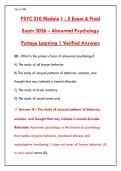 PSYC 210 Exam 2026 &ndash; 200&plus; Q&As with Rationales &vert; Abnormal Psychology &vert; Portage Learning