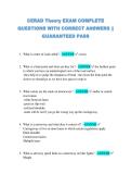 CERAD Theory EXAM COMPLETE  QUESTIONS WITH CORRECT ANSWERS &vert;&vert;  GUARANTEED PASS 