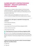 ILLINOIS SECURITY CONTRACTOR EXAM 2026&sol;2027 &ndash; PRACTICE QUESTIONS & VERIFIED ANSWERS