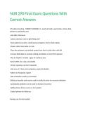 NUR 290 Final Exam Questions With Correct Answers