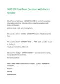 NURS 290 Final Exam Questions With Correct Answers&period;