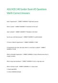 ASU HCR 240 Sarder Exam -3 Questions Weith Correct Answers 