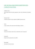 HCR 240 FINAL EXAM PATHO QUESTIONS WITH COMPLETE SOLUTIONS