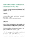 Level 1 Archery Instructor Course Final Exam Questions With Correct Answers