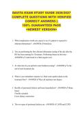 DAVITA EXAM STUDY GUIDE 2026&sol;2027  COMPLETE QUESTIONS WITH VERIFIED  CORRECT ANSWERS &vert;&vert;   100&percnt; GUARANTEED PASS  <NEWEST VERSION> 