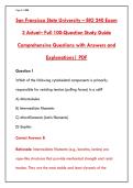 SFSU BIO 240 Exam 3 Study Guide &vert; 200 Practice Questions with Answers & Rationales &vert; Cell Biology Final Prep 2026