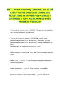 MPTC Police Academy Criminal Law EXAM  STUDY GUIDE 2026&sol;2027 COMPLETE  QUESTIONS WITH VERIFIED CORRECT  ANSWERS &vert;&vert; 100&percnt; GUARANTEED PASS  <NEWEST VERSION> 