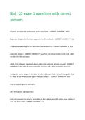 Biol 133 exam 3 questions with correct answers
