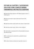 ECPI NUR 164 CHAPTERS 1&ndash;7 MCDONOUGH  2026 STUDY GUIDE COMPLETE NURSING  FUNDAMENTALS AND PRACTICE QUESTIONS