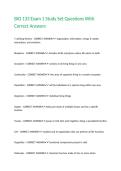 BIO 133 Exam 1 Study Set Questions With Correct Answers 