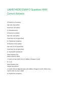 UAMS MICRO EXAM 3 Questions With Correct Answers&period;