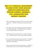 WGU C214 FINANCIAL MANAGEMENT  OA EXAM STUDY GUIDE 2026&sol;2027  COMPLETE QUESTIONS WITH  VERIFIED CORRECT ANSWERS &vert;&vert;  100&percnt; GUARANTEED PASS  <NEWEST VERSION> 