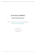 NU 185 Medical-Surgical Nursing II Exam 2 2026&sol;2027 &ndash; Questions and Answers with Rationales Complete Exam Material