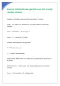 Business Statistics Newest updated exam with accurate detailed solutions