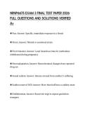 NRNP6675 EXAM 3 FINAL TEST PAPER 2026 FULL QUESTIONS AND SOLUTIONS VERIFIED A&plus;