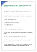 Business Management and Law for Commercial Contractors EXAM REVIEW questions with accurate detailed solutions