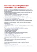 Red Cross Lifeguarding Exam Quiz and Answers 100&percnt; Solved 2025