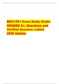 BNU1501 Exam Study Guide&colon;  GRADED A&plus;&period; Questions and  Verified Answers&period; Latest  2026 Update 