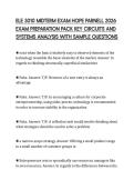ELE 3010 MIDTERM EXAM HOPE PARNELL 2026  EXAM PREPARATION PACK KEY CIRCUITS AND  SYSTEMS ANALYSIS WITH SAMPLE QUESTIONS 
