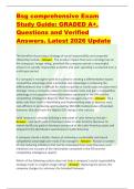 Bsg comprehensive Exam  Study Guide&colon; GRADED A&plus;&period;  Questions and Verified  Answers&period; Latest 2026 Update 