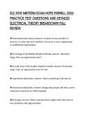 ELE 3010 MIDTERM EXAM HOPE PARNELL 2026  PRACTICE TEST QUESTIONS AND DETAILED  ELECTRICAL THEORY BREAKDOWN FULL  REVIEW