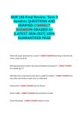 NUR 166 Final Review- Term 3 Hondros QUESTIONS AND VERIFIED CORRECT ANSWERS GRADED A-M -LATEST 2026-2027- 100-1 GUARANTEED PASS&period;docx