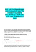 NUR 166 Final Exam Review QUESTIONS AND VERIFIED CORRECT ANSWERS GRADED A-LM -LATEST 2026-2027- 100-L1 GUARANTEED PASS&period;docx