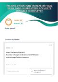 PN 4003 VARIATIONS IN HEALTH FINAL EXAM 2026 &vert;GUARANTEED ACCURATE ANSWERS &vert;COMPLETE&excl;&excl;