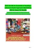TEST BANK for Essentials of Sociology&colon;  A Down to Earth Approach 14th Edition&comma;  2026 by James M&period; Henslin  COMPLETE CHAPTERS 1-15 WITH APPROVED  QUESTIONS & ACCURATE SOLUTIONS&vert; A&plus; GRADE