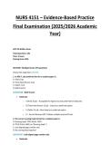 NURS 4151 &ndash; Evidence-Based Practice Final Examination &lpar;2025&sol;2026 Academic Year&rpar;