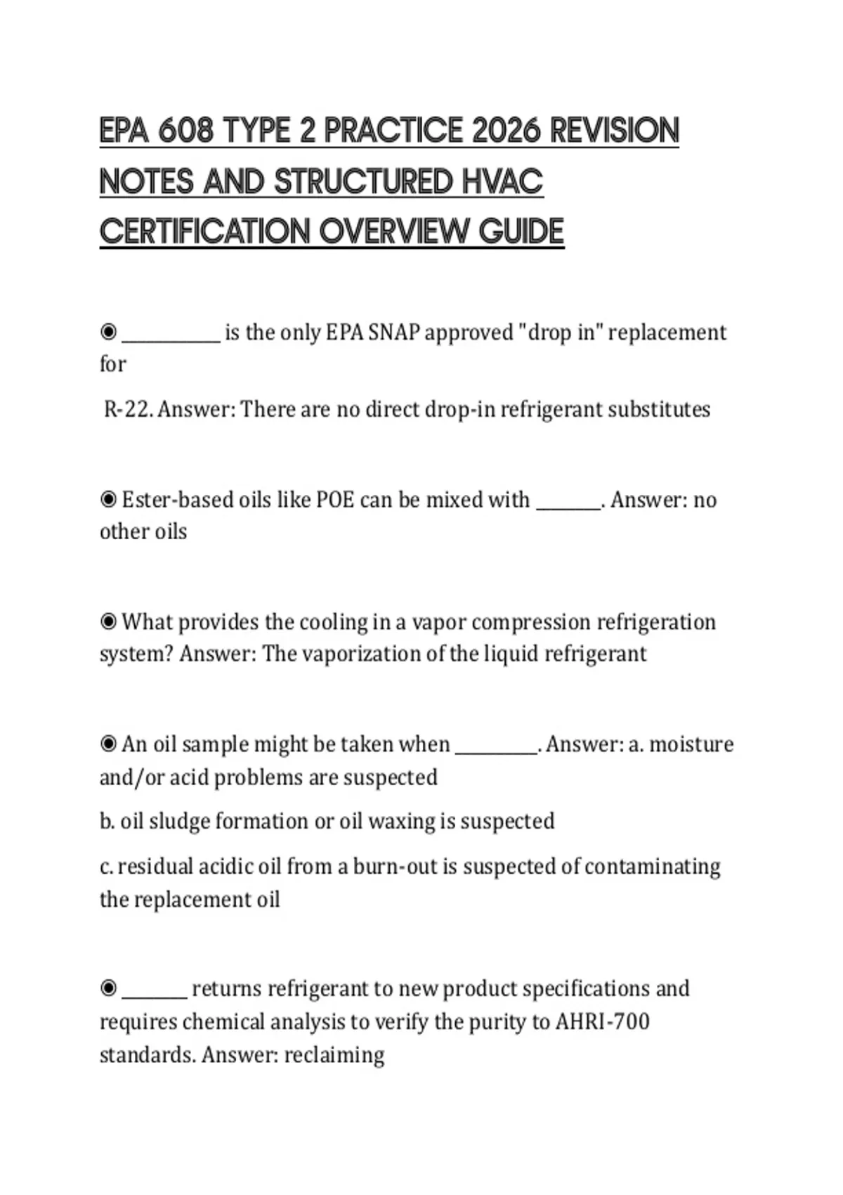 Epa Moves User Guide.pdf EPA 608 TYPE 2 PRACTICE 2026 REVISION NOTES AND STRUCTURED HVAC ...